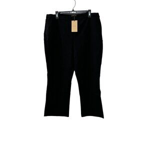 New Halogen Women's Size XL Stretchy Side Zipper Pants black Nordstrom Office